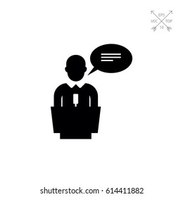 Public speech icon