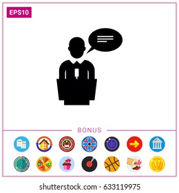 Public speech icon