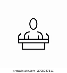 Vector de signo de icono de discurso público
