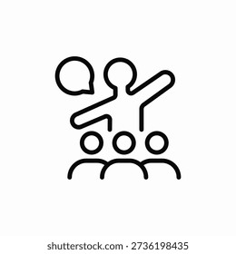 public speech icon sign vector