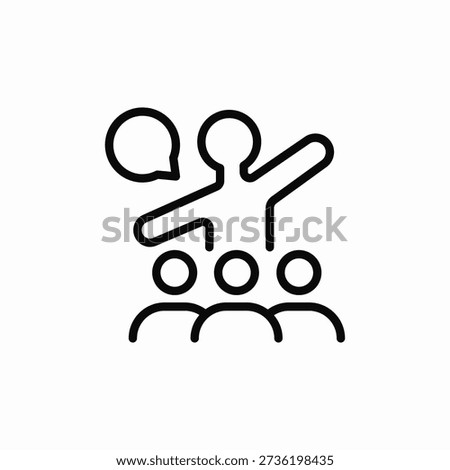 public speech icon sign vector
