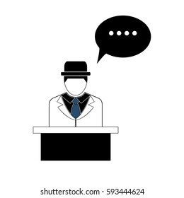 Public speech icon. Vector illustration.