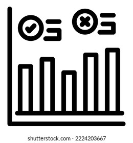 Public survey icon outline vector. Vote election. Online box