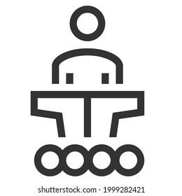 Vector de línea de iconos de llamadas públicas .