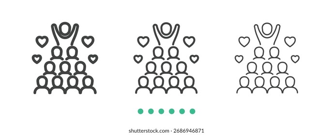 Public talk icon. Thin line icon vector