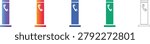 Public Telephone Booth Icon Set vol 1772
