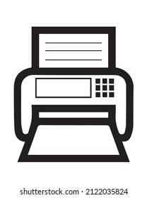 Public telephone and fax machine icon