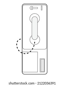 Public telephone and fax machine icon