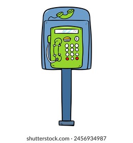 public telephone illustration isolated vector	
