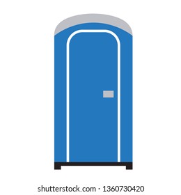 Public toilet flat illustration on white