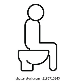 Public toilet icon outline vector. Male restroom. Bathroom design