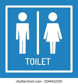 Public toilet sign. WC icon. Vector WC toilet door plate icon.