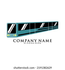 Logo vectorial de ilustración de tren público