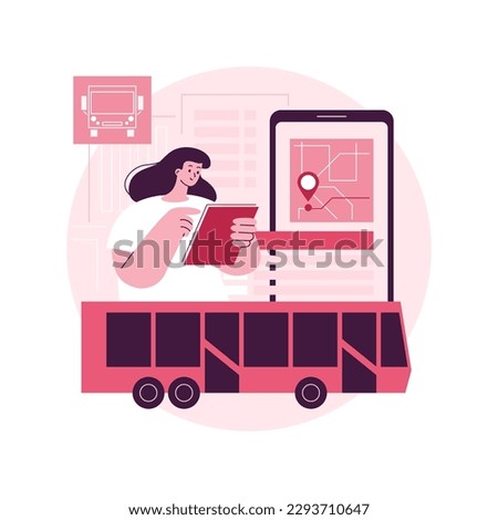 Public transport abstract concept vector illustration. Urban transportation, public access, regional bus system, country transport network, buy ticket, schedule application abstract metaphor.