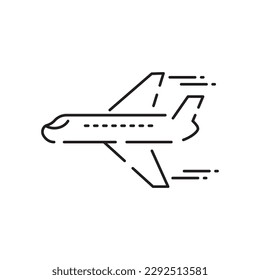 Public transport. Airplane line icon vector. Traffic symbol and travel 