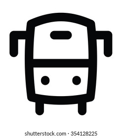 Public Transport Bold Line Vector Icon 