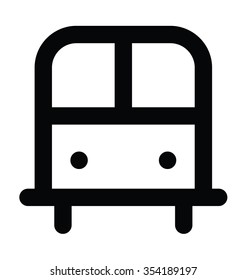Public Transport Bold Line Vector Icon 