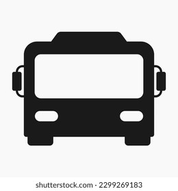 ilustración vectorial de la forma de la vista frontal del bus de transporte público