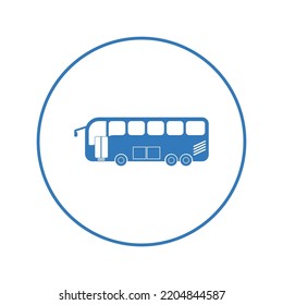 Public Transport Coach Bus Icon | Circle Version Icon |