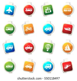 Public transport color icon for web sites and user interfaces