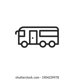 Public transport color line icon. Isolated vector element. Outline pictogram for web page, mobile app, promo