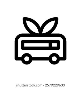 Public transport. Editable stroke vector icon.