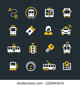 Public transport icon set