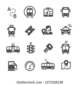 Public Transport Icon Set