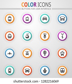 Public transport icon set for web sites and user interface