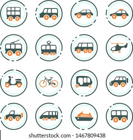 Public transport icon set for web sites and user interface