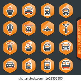 Public transport icon set for web sites and user interface