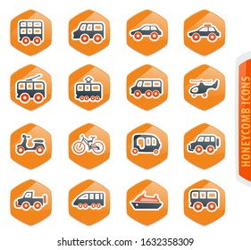 Public transport icon set for web sites and user interface
