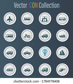 Public transport icon set for web sites and user interface