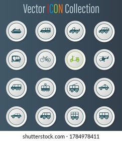 Public transport icon set for web sites and user interface