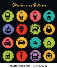 Public transport icon set for web sites and user interface