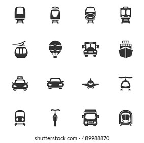 Public transport icon set for web sites and user interface