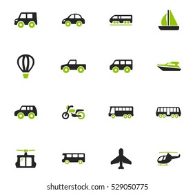 Public transport icon set for web sites and user interface