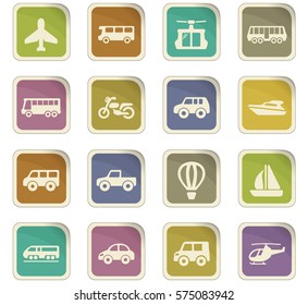 Public transport icon set for web sites and user interface