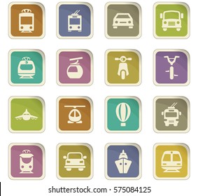 Public transport icon set for web sites and user interface