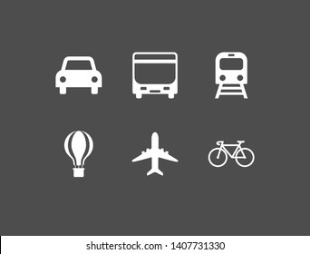 Public Transport Icon. Vector Illustration, Flat Design.	