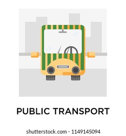 Public transport icon vector isolated on white background for your web and mobile app design, Public transport logo concept