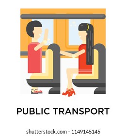 Public transport icon vector isolated on white background for your web and mobile app design, Public transport logo concept