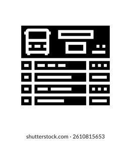 public transport information glyph icon vector. public transport information sign. isolated symbol illustration