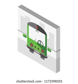 Public transport isometric left top view 3D icon