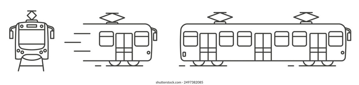 Public transport. Metro. Vector illustration of public transport. Subway thin line. EPS 10.