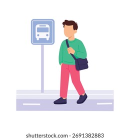 Public Transport, People using public bus to reduce emissions