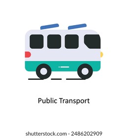 Public Transport vector flat Design illustration. Symbol on White background EPS 10 File 