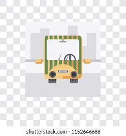 Public transport vector icon isolated on transparent background, Public transport logo concept