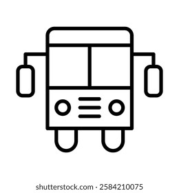 Public Transport Vector Line Icon Design