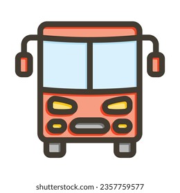 Public Transport Vector Thick Line Filled Colors Icon For Personal And Commercial Use.
